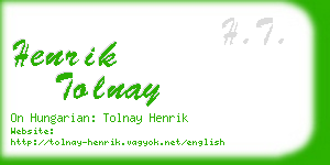 henrik tolnay business card